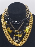 Selection of Black and Gold Fashion Necklaces