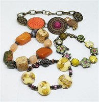 Four Costume Bracelets with Stones