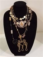 Selection of Five Fashion Jewelry Necklaces