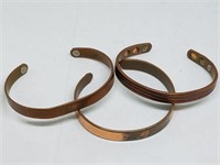 Designer Copper Cuff Bracelets ( lot of 3)