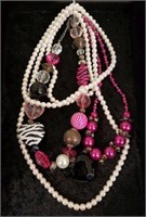 Chunky Costume Jewelry Necklaces- lot of 3