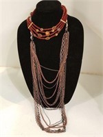 Two Strands of Costume Jewelry Necklaces