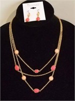 Trifari Matching Earring and Necklace Set