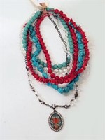Three Strands of Fashion Jewelry Necklaces