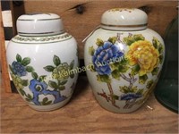 Pair of handpainted ginger jars-Japan