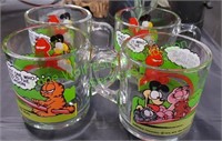 Set of Four Garfield Glasses