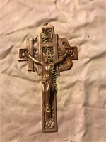12" solid brass crucifix -very ornate