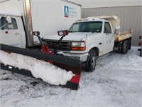 1993 Ford F350 dump truck with plow