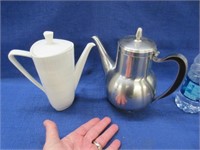 2 nice tea pots (bavaria germany & stainless)