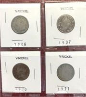 Early 1900's Liberty Head Nickels or "V-Nickels"