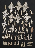 Antique Mexican MILAGROS (Miracle) Charms, Crosses