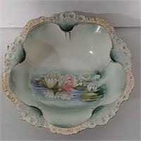 R.S. Prussia Water Lilies Bowl