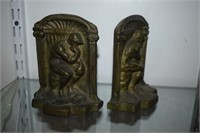 Antique "The Thinker" (Rodin) Bookends - Cast