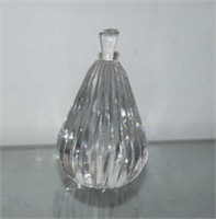 Etched Waterford Crystal Pear Paperweight