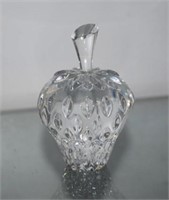 Etched Waterford Crystal Pear Paperweight