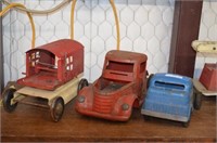 Two Vtg Structo Toys Metal Trucks, and Vtg Turner