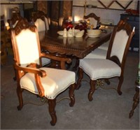 Hold Bid For Dining Table & Eight Chairs