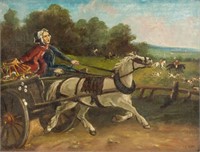 Charles Hunt 1803-1877 British Oil Lady on Wagon
