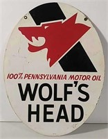 DST Pennsylvania Motor Oil Wolf's Head sign