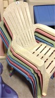 Set of 6 children's lawn chairs