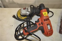BLACK AND DECKER DRILL AND GRINDER