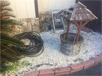 WATER HOSE WITH REEL, WISHING WELL, ALLIGATOR