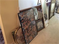 ASSORTED MIRRORS, FLOWER DECOR, PICTURES