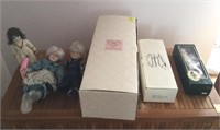 (6) DOLLS, 3 HAVE BOXES, 3 DO NOT