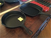LODGE SKILLET AND FRYING PAN