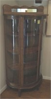 BOW FRONT CHINA CABINET 30" X 15" X 63"