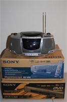 Sony DVD player, Sony VCR & Coby radio