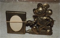 Mickey Mouse 6" Solid Brass Picture Frame