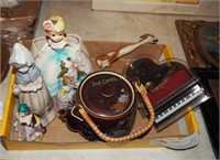 Vtg Japan China Figurine Tea Pot & Music Box Lot