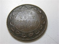 COINS ~ CANADA 1 ONE CENT OVER-SIZE PENNY 1917 #2