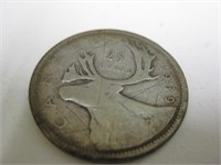 COINS ~ CANADA 1939 QUARTER 25 CENTS Silver