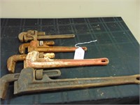 ASSORTED PIPE WRENCHES - 4 PC