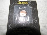 Cheerios Year 2000 Penny in Wrap