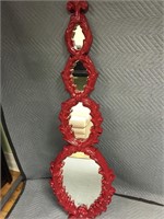 Red Accent Mirror