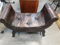 STUDDED FAUX ALLIGATOR CHAIR / SEAT