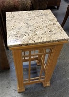 MARBLE TOP END TABLE