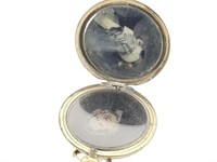 ANTIQUE GOLD FILLED CLAMSHELL LOCKET