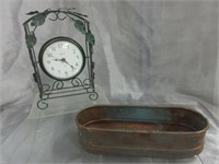 Copper Planter & Floral Clock