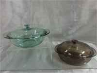 Colored Pyrex Baking Dishes w/Lids
