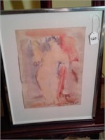 Framed Art Watercolor Nude SLR Kerkam