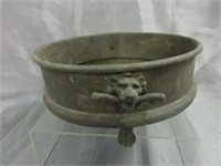 Brass Lion Head Planter