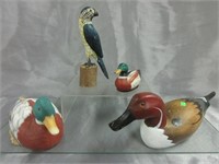 Ceramic & Wood Painted Birds
