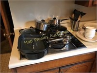 LOT OF COOKWARE, POTS AND PANS