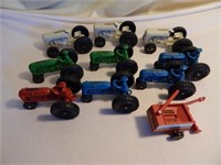 (9) Plastic Scale Models Tractors+ 1 Alleman