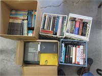 6 boxes of various books