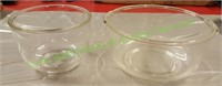 Pair of Glass Nesting Mixing Bowls